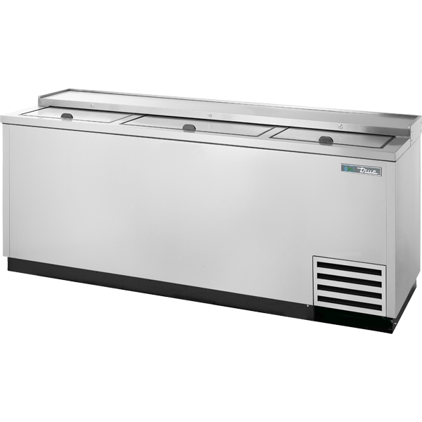 True TD-80-30-S-HC Solid Slide Lid Stainless Steel Deep Well Horizontal Bottle Cooler with Hydrocarbon Refrigerant