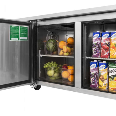 Turbo Air JUR-60S-N6 J Series Side Mount Undercounter Refrigerator Two Section, 11.31 cu. ft.