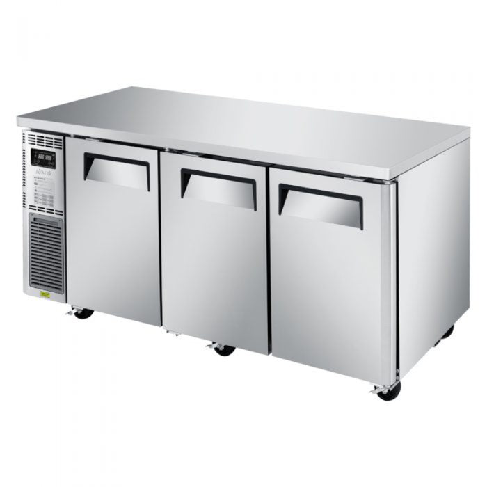 Turbo Air JURF-72-N J Series Side Mount Undercounter Dual Temp Refrigerator/Freezer Three Section