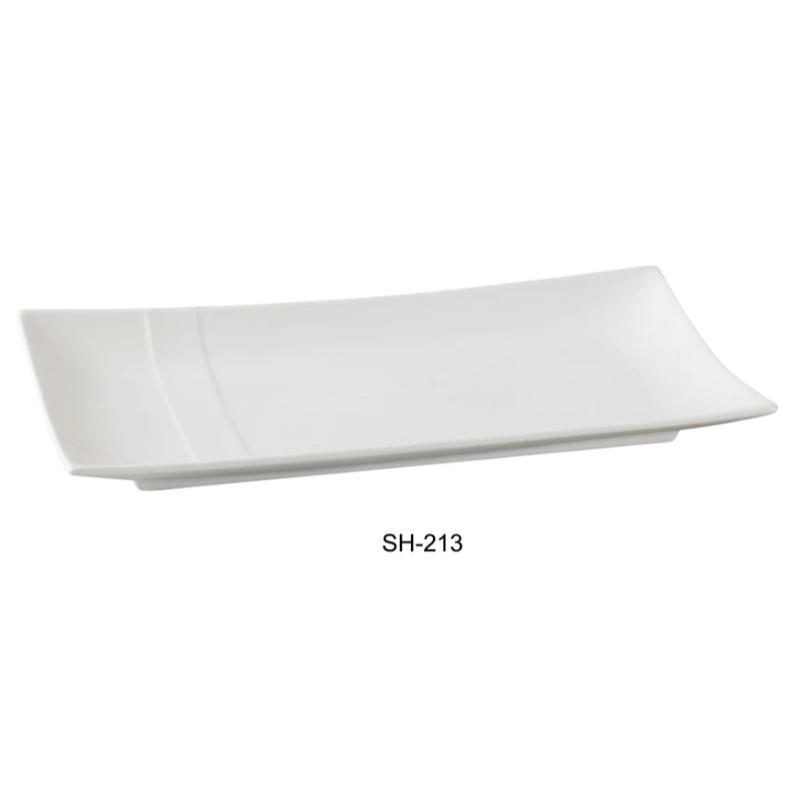 Yanco SH-213 Shanghai Rectangular Plate, China, Bone White (1Dz)
