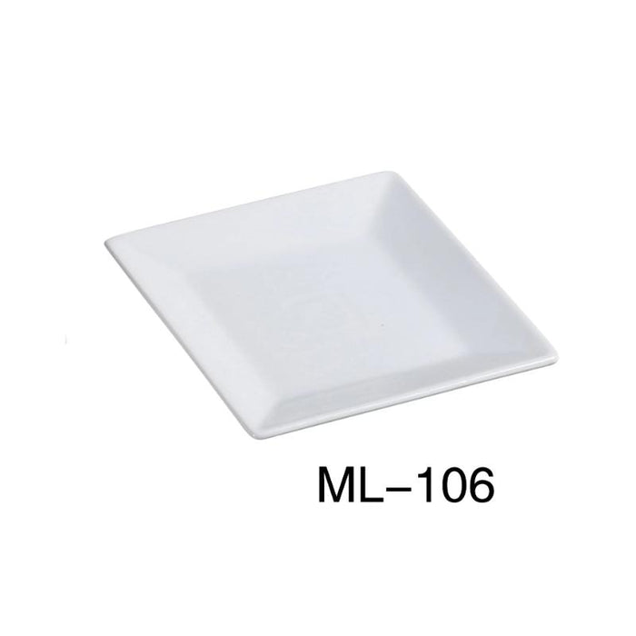 Yanco ML-106 6″ Square Plate, Porcelain, Super White (3Dz)