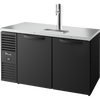 True TDR60-RISZ1-L-B-SS-1 Reach-In Single Zone Refrigerator with Left Side Refrigeration System. Black Exterior and Solid Swing Doors