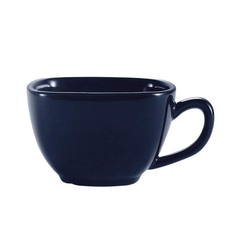 CAC Chinaware Color Arts Square Cup Cobalt Blue 8oz 3 3/4"