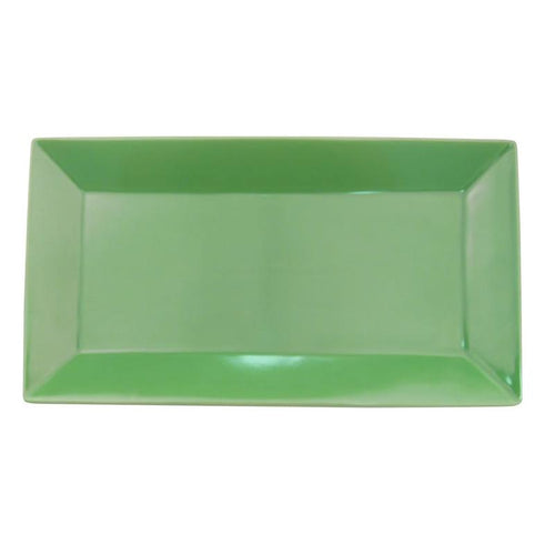 CAC Chinaware Color Arts Rect. Platter Green 11 1/2"