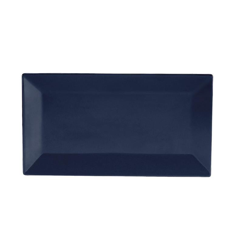 CAC Chinaware Color Arts Rect. Platter Cobalt Blue 13"