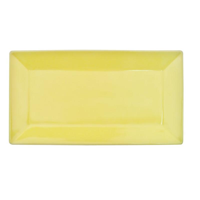 CAC Chinaware Color Arts Rect. Platter Sunflower 13"