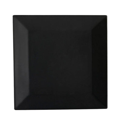 CAC Chinaware Color Arts Square Plate Black 10"