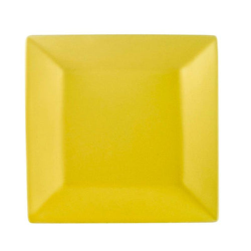 CAC Chinaware Color Arts Square Plate Sunflower 12"