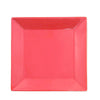 CAC Chinaware Color Arts Square Plate Red 8"
