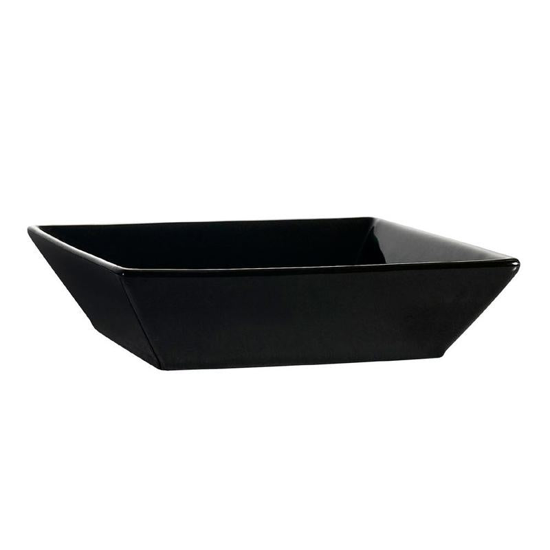 CAC Chinaware Color Arts Square Bowl Black 15oz 6"
