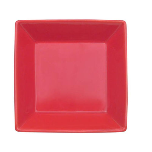 CAC Chinaware Color Arts Square Bowl Red 42oz 8"