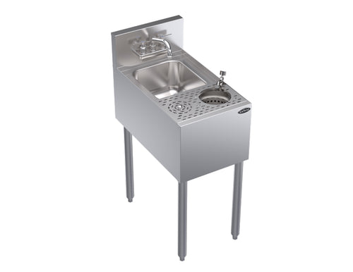 Krowne KR24-MS14 Royal Series 14"L x 24"D Speed Unit with Dump Sink, Speed Rinser & Dipperwell