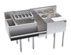 Krowne Royal Series 54"L x 24"D Zero-Step Cocktail Station with 7-Circuit Cold Plate