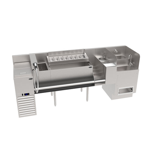 Krowne Royal Series 76" Taffer Command Station with Cold Plate – KR24-TCS76B-10