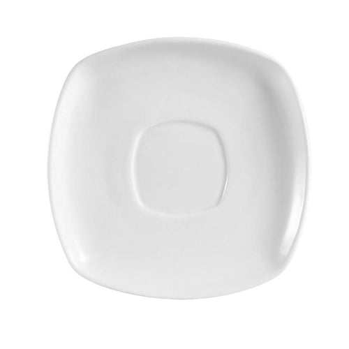 CAC Chinaware Kingsquare Square Saucer For KSE-1 6"