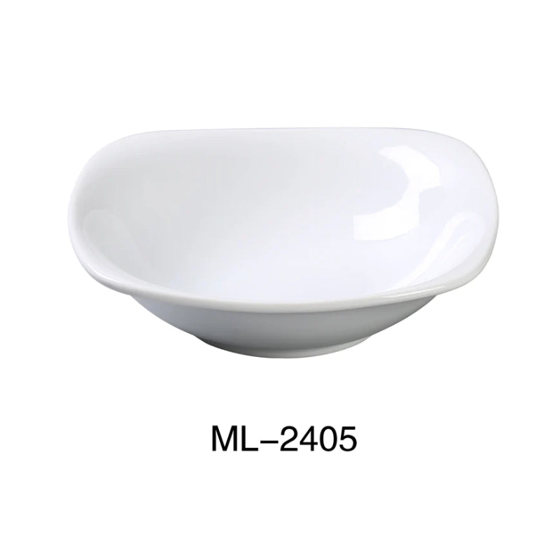 Yanco ML-2405 5 1/2" X 1 1/2" Square Bowl With Rounded Corner, Super White, High Quality Porcelain 8 Oz, Pack of 36 (3 Dz)