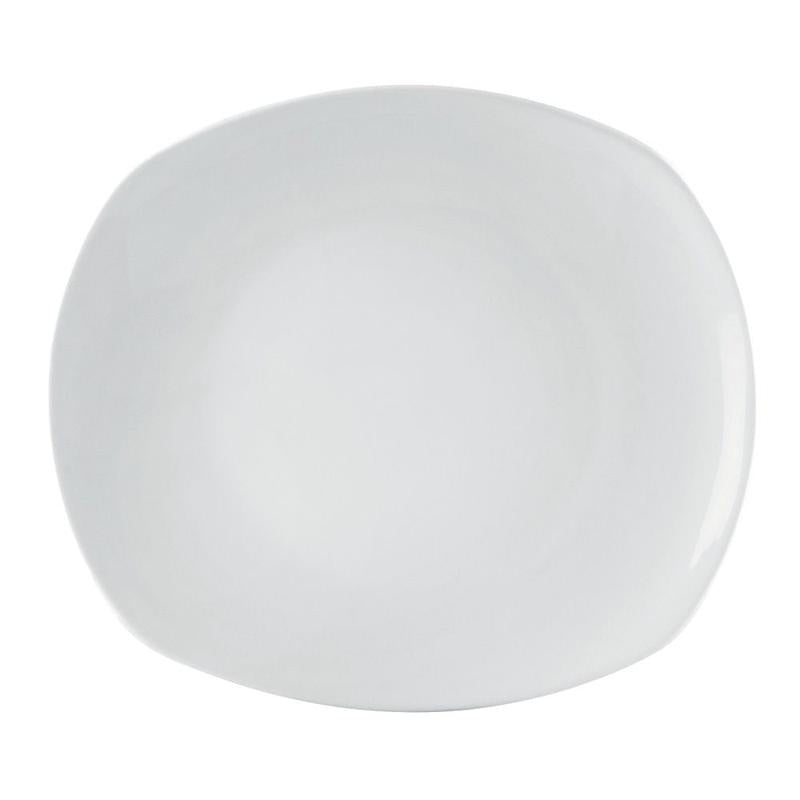 CAC Chinaware Key West Coupe Curved Rect. Plate 6"
