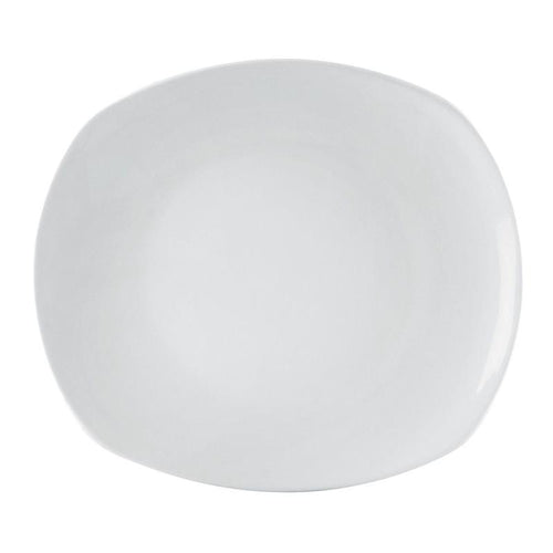 CAC Chinaware Key West Coupe Curved Rect. Plate 8"