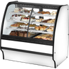 True TGM-DZ-48-SC/SC-W-W Fixed Front Curved Glass, Solid Colored End Dual Zone