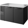 True TBR60-PTSZ1-L-B-SS-SS-1 Pass-Thru Single Zone Refrigerator with Left Side Refrigeration System. Black Exterior and Solid Swing Doors