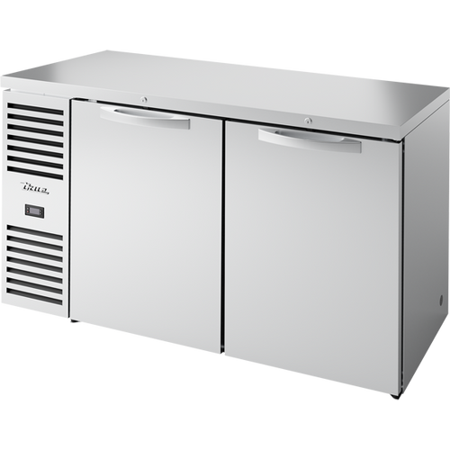 True TBR60-RISZ1-L-S-SS-1 Reach-In Single Zone Refrigerator with Left Side Refrigeration System. Stainless Exterior and Solid Swing Doors