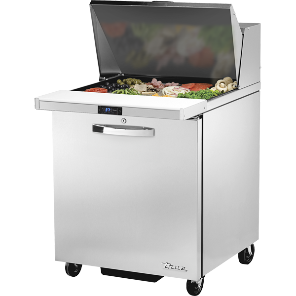 True TSSU-27-12M-B-HC~SPEC3 Mega-Top Solid Door Sandwich/Salad Unit with Hydrocarbon Refrigerant~Spec Package 3