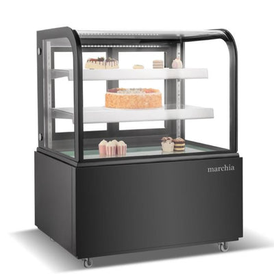 Marchia MB36-B black refrigerated bakery display case