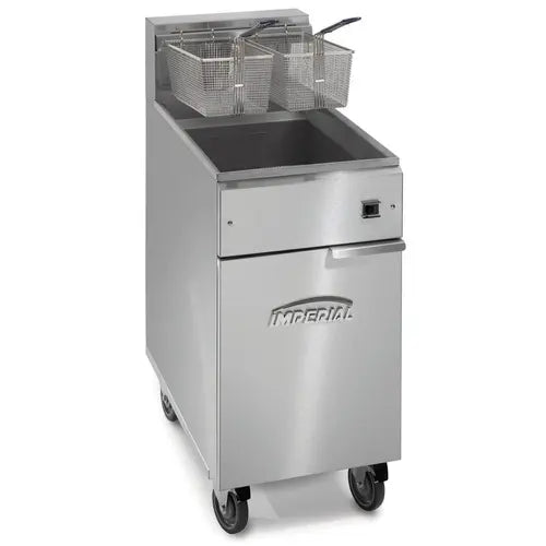 Imperial IFS-40 40lb Gas Deep Fat Fryer Floor Model W/ 2 Fry Baskets