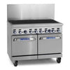 Imperial IR-48BR-220 Pro Series Gas Range 48" with Radiant Chabroiler & 2 Ovens