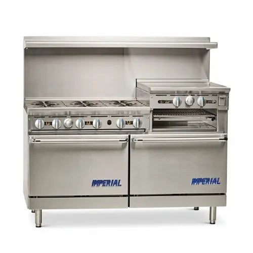Imperial IR-4-RG36-C Pro Series 60" Gas Range with 4 Open Burner 36" Raised Griddle