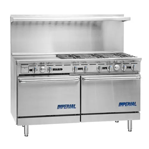 Imperial IR-8-G24-C Pro Series Gas Range 72" with (8) Open Burner & 24" Griddle