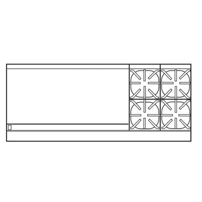 Imperial IR-4-G48 Pro Series Gas Range 72" with (4) Burner & 48" Manual Griddle