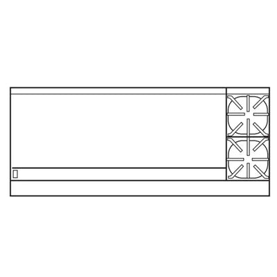 Imperial IR-2-G60 Pro Series Gas Range 72" with (2) Open Burner & 60" Griddle
