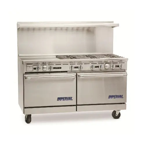 Imperial IR-6-G24-XB Restaurant 60" Gas Range with 6 Burner & 24" Griddle & Oven