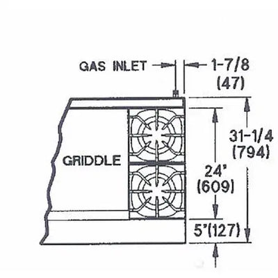 Imperial IR-6-G24 60" Restaurant Gas Range with 6 Gas Burner & 24" Griddle & 2 Ovens