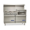 Imperial IR-6-RG24 60" Restaurant Gas Range with 6 Burner, 2 Ovens & 24" Griddle