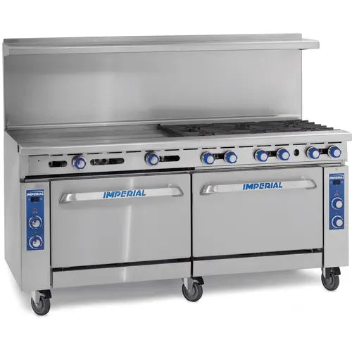 Imperial IR-6-G36 Restaurant Gas Range 72" with 6 Burner with Oven & 36" Griddle