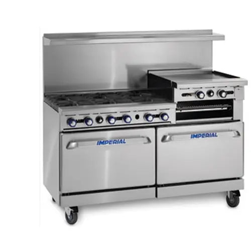 Imperial IR-4-G36-CC 60" 4 Burner Range With 36" Griddle & 2 Convection Ovens