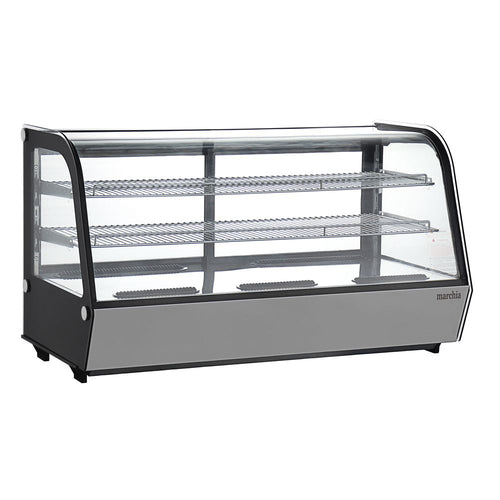Marchia MDC261 countertop refrigerated curved glass display case