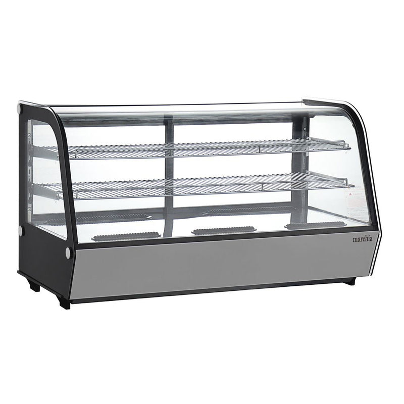Marchia MDC261 countertop refrigerated curved glass display case