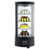 Marchia MDCR78 black rotating countertop refrigerated cake display case