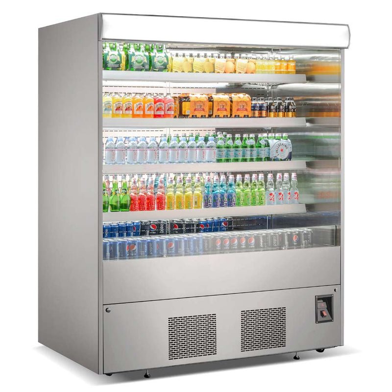 Marchia MDS72 72-inch stainless open-air refrigerated merchandiser