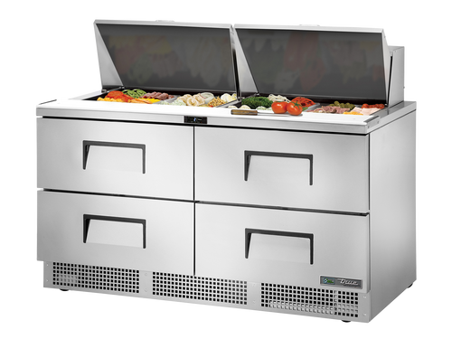 True TFP-64-24M-D-4-HC 64" Mega Top Sandwich/Salad Prep Table with 4 Drawers & 24 Pans