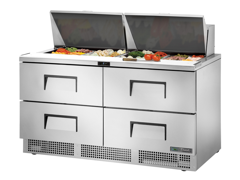 True TFP-64-24M-D-4-HC 64" Mega Top Sandwich/Salad Prep Table with 4 Drawers & 24 Pans