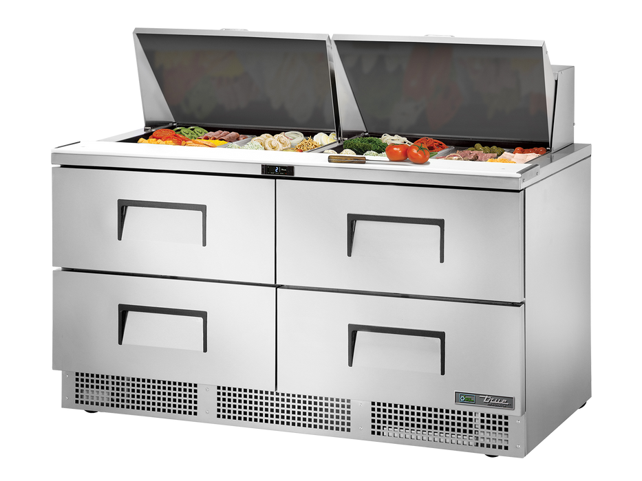True TFP-64-24M-D-4-HC 64" Mega Top Sandwich/Salad Prep Table with 4 Drawers & 24 Pans