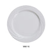 Yanco MM-16 10 1/2" Plate, Embossed Pattern Bone, White Durable China, Pack of 12 (1 Dz)