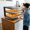 Marchia MHW138 50" Full-Service Slanted Countertop Heated Display Merchandiser