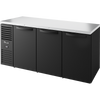True TBR72-RISZ1-L-B-SSS-1 Reach-In Single Zone Refrigerator with Left Side Refrigeration System. Black Exterior and Solid Swing Doors