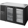 True TBR52-RISZ1-L-B-GG-1 Reach-In Single Zone Refrigerator with Left Side Refrigeration System. Black Exterior and Glass Swing Doors