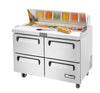 Migali C-SP48-12-D-HC 48" Sandwich Prep Table with Drawers – 12 Pan Capacity